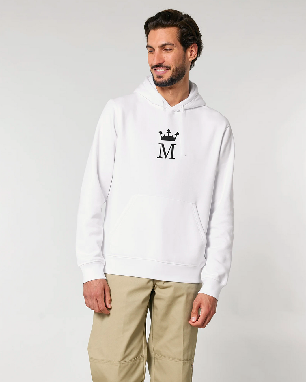 M ROYAL MONOGRAM White Hoodie