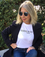 Load image into Gallery viewer, COCO &amp; CO White T-Shirt