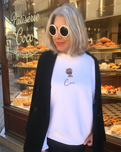 Load image into Gallery viewer, COCO SMALL LOGO IN HOT CHOCOLATE White Sweatshirt