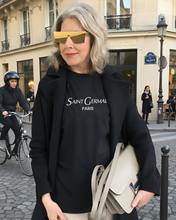 Load image into Gallery viewer, SAINT LAURENT GERMAIN PARIS Black Sweatshirt