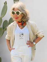 Load image into Gallery viewer, MICK JAGGER | The White Organic V-Neck