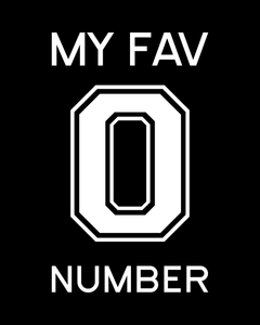 ZERO MY FAV NUMBER Black