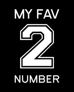 TWO MY FAV NUMBER Black