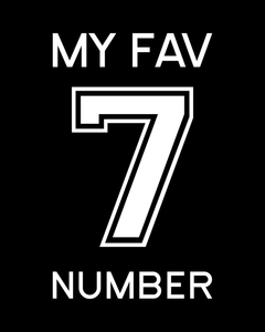 SEVEN MY FAV NUMBER Black