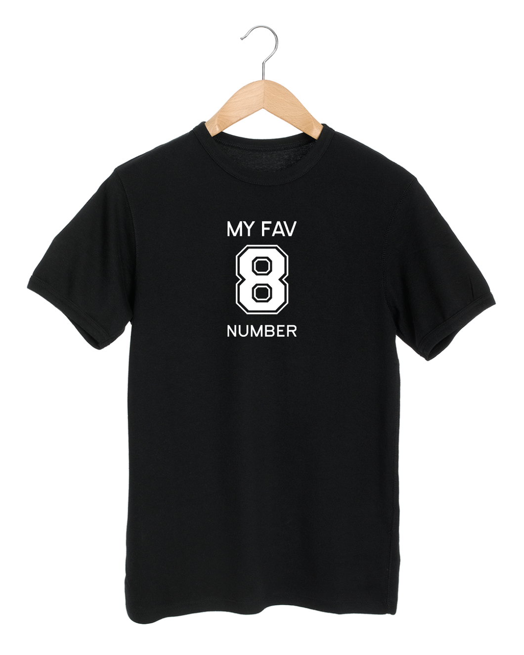 EIGHT MY FAV NUMBER Black