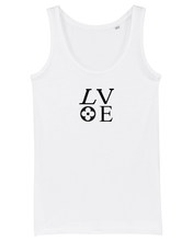 Load image into Gallery viewer, LOVE Organic Tank Top White T-Shirt