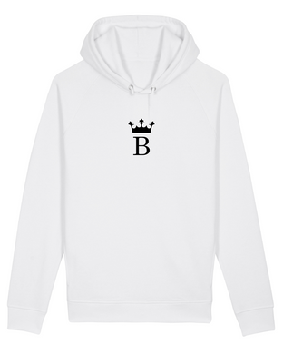 B ROYAL MONOGRAM White Hoodie