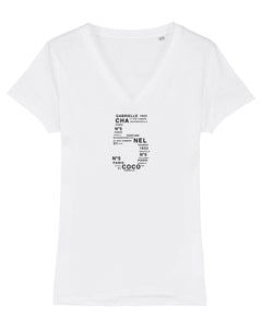 FIVE, THE LUCKY NUMBER OF COCO Organic V-Neck T-Shirt