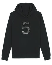 Load image into Gallery viewer, FIVE, THE LUCKY NUMBER OF COCO Black Hoodie