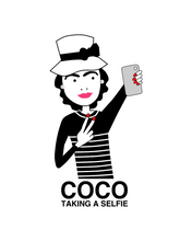 Load image into Gallery viewer, COCO TODAY TAKING A SELFIE White T-Shirt
