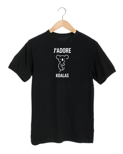 J'ADORE KOALAS Black T-Shirt