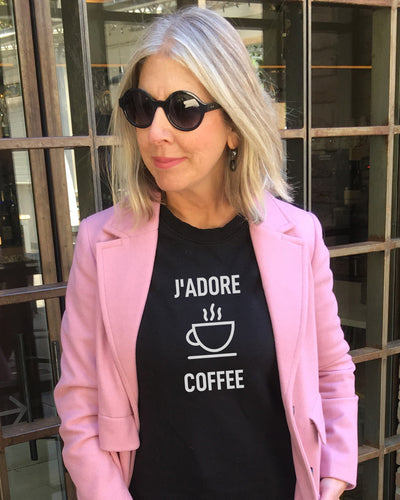 J'ADORE COFFEE Black T-Shirt
