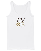 Load image into Gallery viewer, LOVE Organic Tank Top White T-Shirt