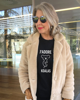 J'ADORE KOALAS Black T-Shirt