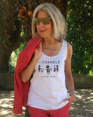 THE CHANELS Organic Tank Top White T-Shirt