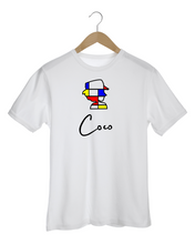 Load image into Gallery viewer, COCO INSPIRED BY MONDRIAN White T-Shirt
