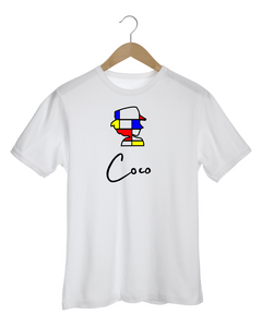 COCO INSPIRED BY MONDRIAN White T-Shirt