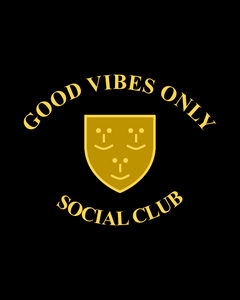 GOOD VIBES ONLY, SOCIAL CLUB Black Sweatshirt