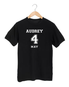 AUDREY HEPBURN'S BIRTHDAY 4 MAY  Black T-Shirt