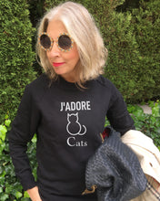 Load image into Gallery viewer, J&#39;ADORE CATS Black Sweatshirt
