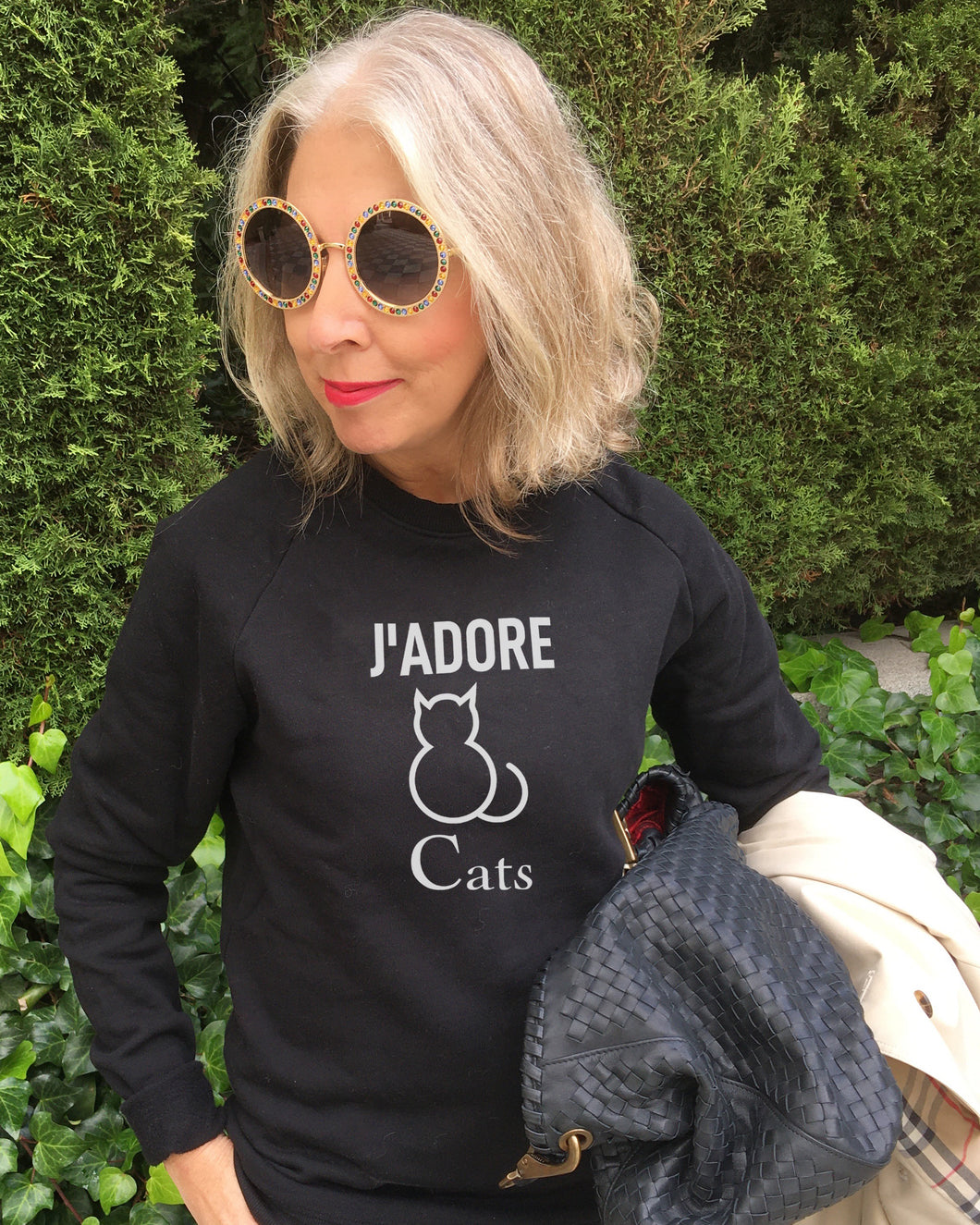 J'ADORE CATS Black Sweatshirt