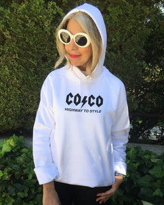 COCO AC/DC STYLE White Hoodie