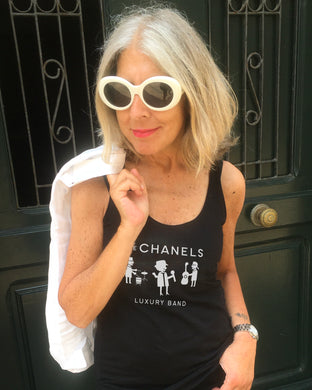 THE CHANELS Organic Tank Top Black T-Shirt