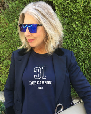 31 RUE CAMBON Navy Blue Sweatshirt