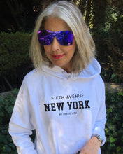 Load image into Gallery viewer, NEW YORK FIFTH AVENUE White Hoodie