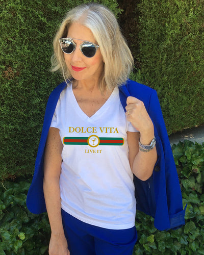 DOLCE VITA Organic V-Neck T-Shirt