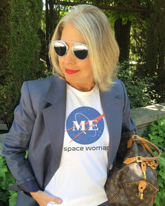 SPACE WOMAN White T-Shirt