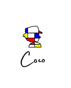 COCO INSPIRED BY MONDRIAN White T-Shirt