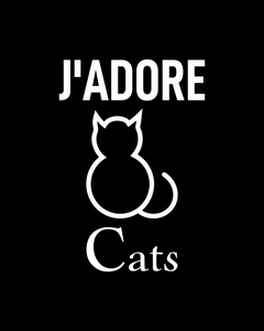 J'ADORE CATS Black T-Shirt