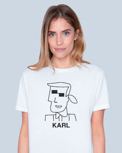 KARL CUBIST LINE White T-Shir
