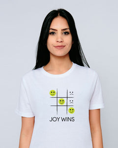 JOY WINS White T-Shirt