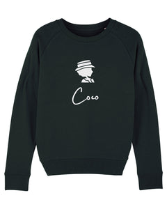 COCO ONLY NAME SILHOUETTE Black Sweatshirt