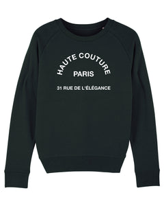 HAUTE COUTURE PARIS Black Sweatshirt