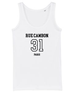 RUE CAMBON 31 Organic Tank Top White T-Shirt