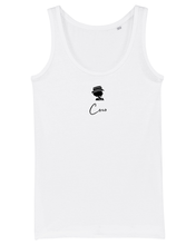 Load image into Gallery viewer, COCO SMALL LOGO Organic Tank Top White T-Shirt