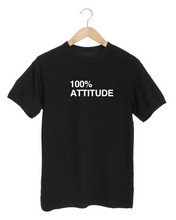 Load image into Gallery viewer, 100% ATTITUDE Black T-Shirt