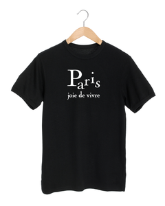 PARIS, JOIE DE VIVRE, Black T-Shirt