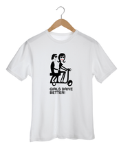 Load image into Gallery viewer, GIRLS DRIVE BETTER! White T-Shirt