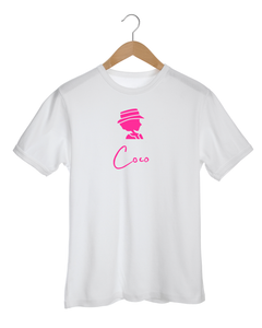 COCO ONLY NAME PINK SILHOUETTE White T-Shirt