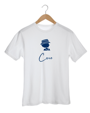 Load image into Gallery viewer, COCO ONLY NAME FRENCH NAVY SILHOUETTE White T-Shirt