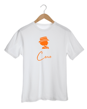 Load image into Gallery viewer, COCO ONLY NAME ORANGE SILHOUETTE White T-Shirt
