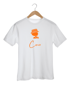 COCO ONLY NAME ORANGE SILHOUETTE White T-Shirt