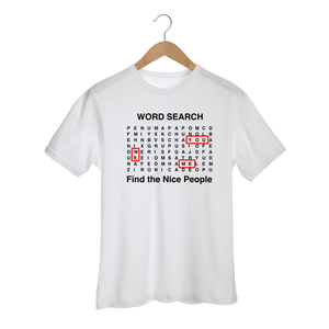 WORD SEARCH NICE PEOPLE White T-Shirt