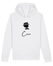 Load image into Gallery viewer, COCO ONLY NAME BLACK SILHOUETTE White Hoodie