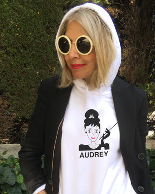 AUDREY HEPBURN CUBIST White Hoodie