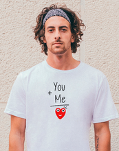 Load image into Gallery viewer, YOU + ME = LOVE White T-Shirt